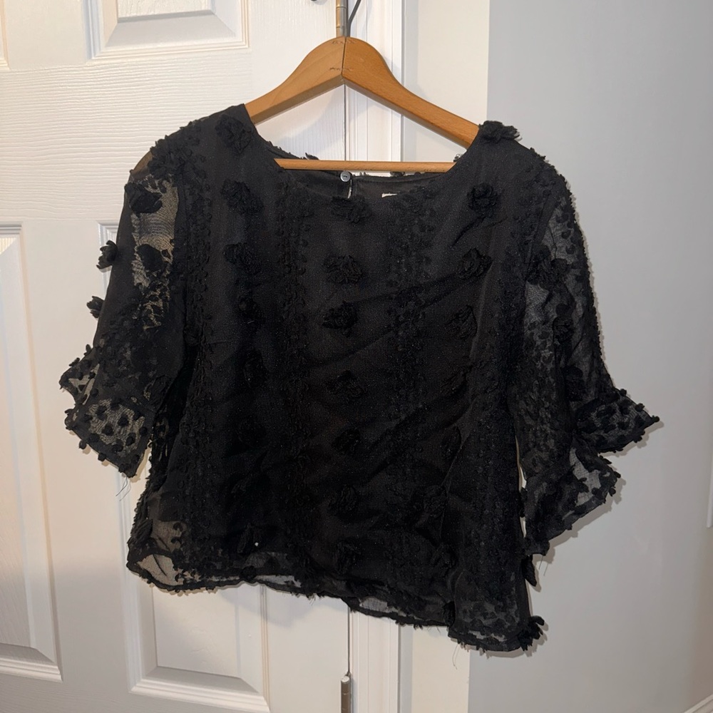 Black blouse, size medium